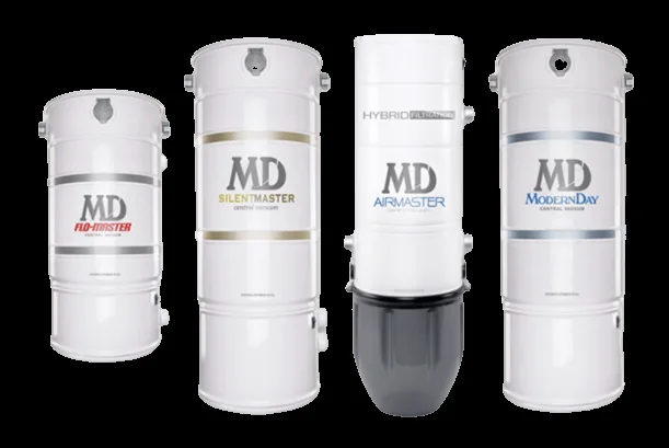 Four Modern Day central vacuum products, including SilentMaster