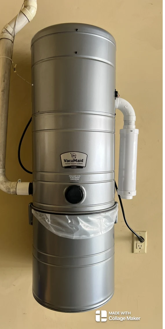Installed VacuMaid central vacuum power unit in a Midtown Tulsa home, Oklahoma